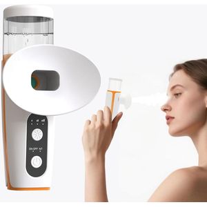 Verwarmde nano-mist | Oog- en gezichtsbevochtiger | Gezichtsstomer | Nano-stoomtherapie voor droge en vermoeide ogen | Opladen via USB-C, draagbaar voor op kantoor en op reis