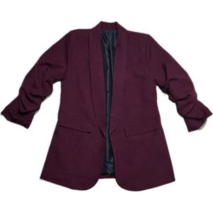 Blazer, driekwart mouw, bordeaux, One size
