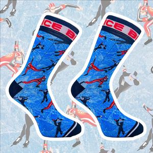 Sock My Feet Ice Skating- Grappige sokken heren - Maat 43-46- Ice Skating - Vrolijke sokken - Leuke sokken