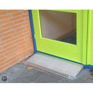 Oprit/oprijplaat Miniramp MR345 (oprijlengte 34 cm) - Incl. Verstelbare Potenset - geschikt voor Hoogte tot 6 cm