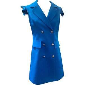 Blazer Jurk met dubbele rij knopen | Blauw