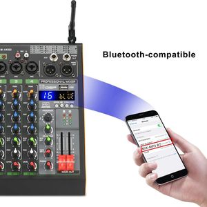 Sixty - Mengpaneel met Twee Microfoons - Mengpaneel DJ - Mengpaneel Mixer - Bluetooth - USB aansluiting - MP3