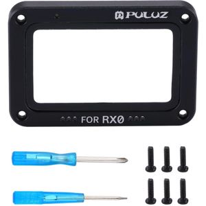 PULUZ aluminium vlam + gehard glas lensbeschermer, geschikt voor de sony RX0 / RX0 II, compleet met schroeven en schroevendraaier