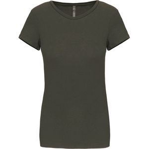 Kariban Dames-t-shirt ronde hals korte mouwen K3013 - Dark Khaki - L