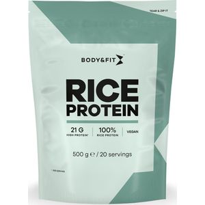 Body & Fit Pure Rice Protein - Plantaardig Eiwitpoeder - Vegan Protein Poeder - Rijst Eiwit - 500 gram (20 Shakes)