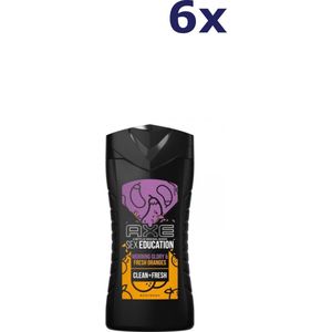 6x Axe Douchegel - 250ml - sex education morning glory & fresh oranges