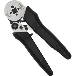Haupa Krimptang HUPsquare10 Adereindhulzen 0,08-10mm² Vierkant - Vierkantpersing - Constante DIN-conforme krimpverbindingen - Ontgrendelbare veiligheidsblokkering - Ergonomisch gevormde kunststof handgrepen