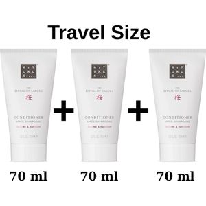 Rituals of Sakura - 3 x Travel Conditioner 70 ml x 3 = 210 ml + Gift bag