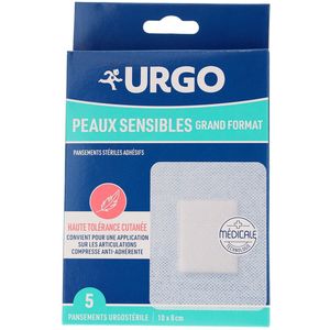 Urgo Grote Steriele Kleefverbanden Voor Gevoelige Huid 5 Patches