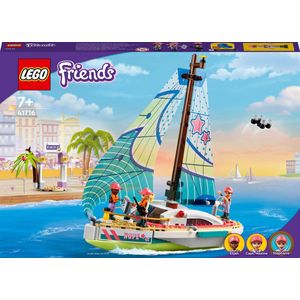 LEGO 41716 Friends Stephanies zeilavontuur, Speelset met Boot, Minipoppetjes en Accessoires, Leuk cadeau voor Meisjes en Jongens vanaf 7 Jaar
