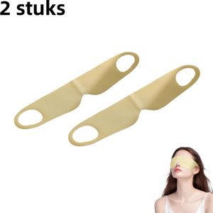 2 stuks - Slaapmasker - Dun en naadloos - Slaapmasker met lichtblokkering - Oorhangend slaapmasker Slaapmasker - Mosterdgroen