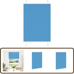 vidaXL Plisségordijn - 85x100 cm - Polyester - Blauw Plisségordijn - Raamdecoratie - Gordijnen - Privacy Screen - Zonwering
