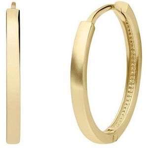 Lucardi - Oorringen - 14 Karaat Goud - Goud - 14,5mm