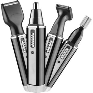 4-in-1 Elektrische Trimmer voor Neus, Baard en Wenkbrauwen - USB Oplaadbaar