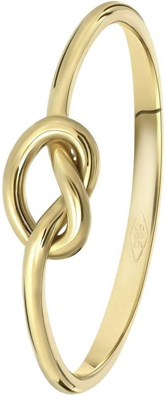 Lucardi - Dames Ring - Geelgoud - 14 Karaat - Knoop