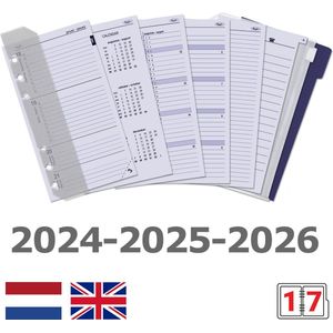 Kalpa 6317-24-25-26 Personal Planner Organizer Vulling 1 Week per 2 Paginas Jaardoos NL EN 2024 2025 2026