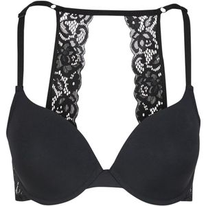Urban Classics - Padded with Lace at Back BH - 70A - Zwart