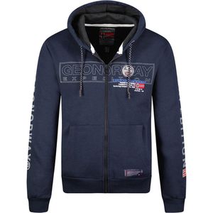 Blauw Vest Met Capuchon En Rits Geographical Norway Galette - M