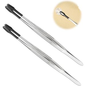 Allecto Plus - Pincet met Rubberen Tips en Antislip Handvat voor Knutselen en Edelsteenbewerking