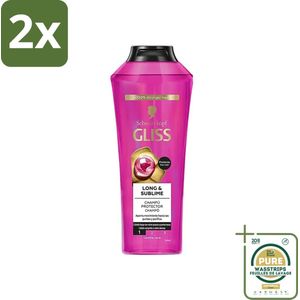Gliss-Kur - Shampoo - Supreme Length - Versterkt & Verzorgt Lang Haar - 400 ml - Voordeelverpakking - 2 stuks - Haarversterking - Haarherstel
