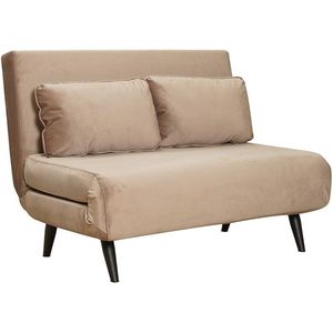 Bronx71® Velvet slaapbank 1,5 persoons Kristian taupe