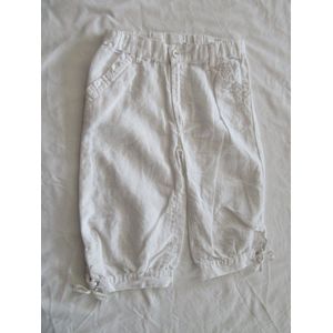 Noukie's - Zomer broek - Meisje - 3/4 lengte - Wit - 104 , 4 jaar