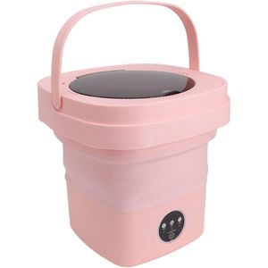 Opvouwbare Automatische Wascentrifuge - Draagbare Mini Wasmachine 6.5L - Voor Ondergoed en Babykleding - Slaapzaal en Camperreizen - Roze - Mini wasmachine