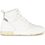 PS Poelman - Teak - Dames Sneakers - Wit - Plateauzool 4 cm