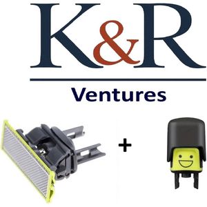 K&R Ventures - T-Blade & Neushaartrimmer - Vervangmesjes - Geschikt voor Philips OneBlade QP2520/QP2630 - Waterbestendig