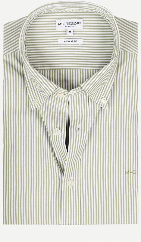 McGregor - Overhemd - Groen - Poplin - Casual