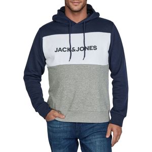 JACK&JONES - JWHLOGO BLOCKING SWEAT HOOD SMU - Heren - Sweaters