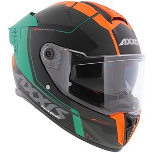 Axxis Hawk SV Evo Integraal helm Spear B4 mat zwart groen oranje S