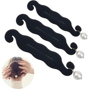 3-delige haarvlechtset met sponsclip en twist-krans - Haarstyling accessoires voor meisjes en vrouwen