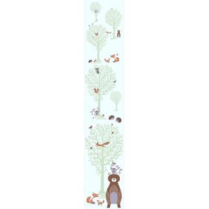 DIEREN IN HET BOS BEHANG | Kinderkamer - groen bruin grijs wit - A.S. Création Little Love