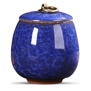 Luxe Urn 170 ML - Crematie Urn - Uniek - Voor Huisdieren of Menselijk As - Crematie As - Mini Urn - Decoratie Urn - BLAUW