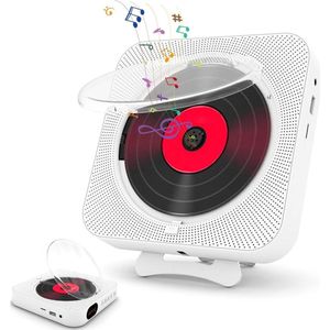 Draagbare Bluetooth-cd-speler - Wit - Desktop-cd-muziekspeler - Met Hifi-geluidssysteem