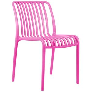 Leitmotiv Stoel Glee - Helderroze - 58x42x79cm - 2 stuks - Scandinavisch