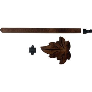 Slinger voor Koekoeksklok, bruin gebeitst, groot type, 220 mm.