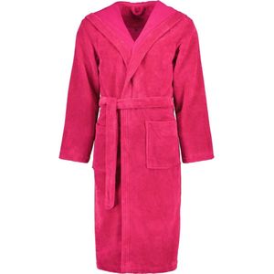 Vossen Badjas Unisex met Kap - Cranberry - Maat M - Comfortabel en Vegan