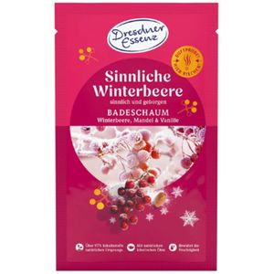 Kerst Badschuim Sinnliche Winterbeere | Winterbes, Amandel & Vanille | 1x 60g | Badschuim Wintergeur Dresdner Essenz - Speciaal voor de wintermaanden