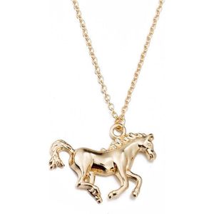24/7 Jewelry Collection Paard Ketting - Goudkleurig