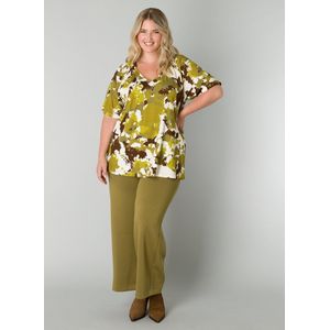 YESTA Romae Tops - Avocado Green/Multi - maat 2(50)