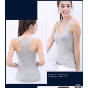 2 Pack Dames Halterhemd - 100% katoen - Grijs - Maat M