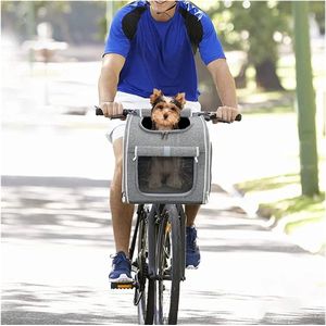 Hondenfietsmand met verwijderbare Hondenmand voor Fiets (Blauw)