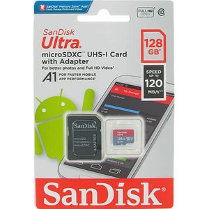 SanDisk 128 GB Micro SD met adapter