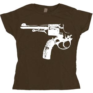 Hybris Damen Reversed Revolver Girly T-Shirt SH-5-15173-H14-2 Brown-L
