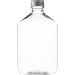 Lege Plastic Fles 500 ml PET apothekersflessen transparant - met aluminium dop - set van 10 stuks- Navulbaar - Leeg