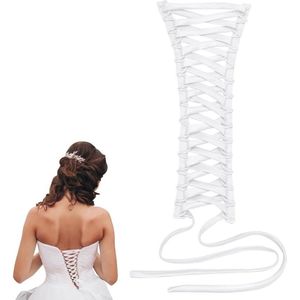 Green Glow - Korset trouwjurk vervanging verstelbaar satijn baljurk