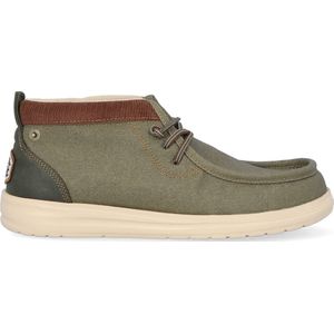 HEYDUDE - Wally Mid GripR - Instapper - Dusty Olive - Gewaxt Canvas