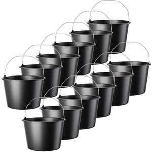 KADAX - Bouwemmer - Zwart - 20 Liter - Kunststof - Ronde Emmer voor Bouwplaats en Tuin